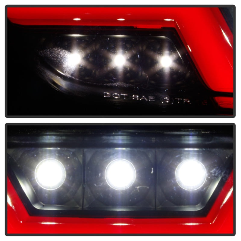 Load image into Gallery viewer, Spyder 15-16 Ford Mustang LED Reverse Lights - Black Smoke w/ Red Bar (ALT-YD-FM15RED-REV-BSM)
