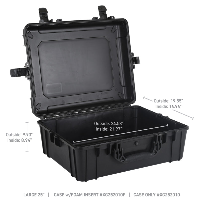Load image into Gallery viewer, Go Rhino XVenture Gear Hard Case w/Foam - Large 25in. / Lockable / IP67 - Tex. Black
