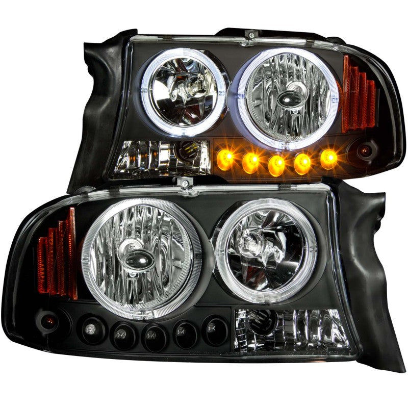 Load image into Gallery viewer, ANZO 1997-2004 Dodge Dakota Projector Headlights w/ Halo Black 1 pc
