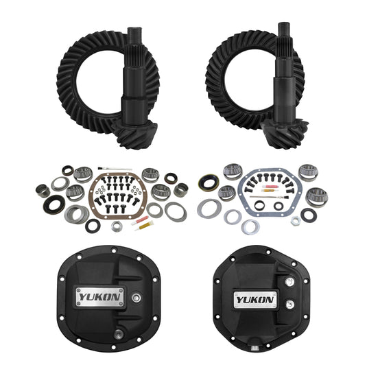 Yukon Gear Master Overhaul Kit Stage 2 Jeep Re-Gear Kit w/Covers for Dana 30/44 4.88 Ratio 24 Spline