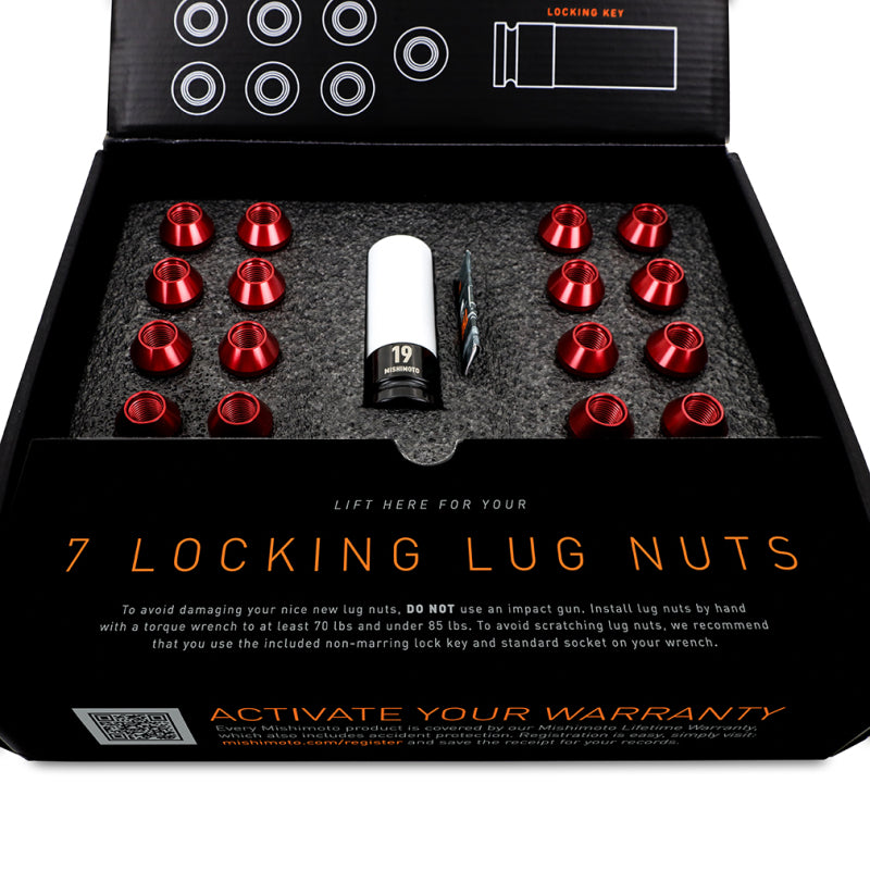 Load image into Gallery viewer, Mishimoto Aluminum Locking Lug Nuts 1/2 X 20 23pc Set Silver
