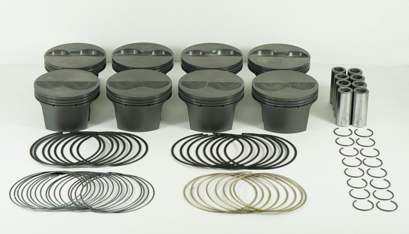 Load image into Gallery viewer, Mahle MS Piston Set SBC 358ci 4.030in Bore 3.5in Stroke 5.7in Rod .927 Pin -8cc 12.0 CR Set of 8
