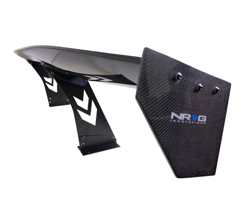 Load image into Gallery viewer, NRG Carbon Fiber Spoiler - Universal (69in.) w/NRG Logo / Stand Cut Out / Large Side Plate
