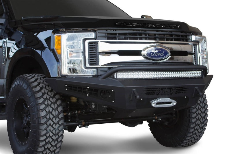 Load image into Gallery viewer, Addictive Desert Designs 17-18 Ford F-250 HoneyBadger Front Bumper w/ Winch Mount
