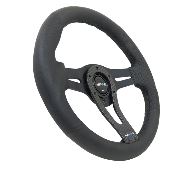 Load image into Gallery viewer, NRG Reinforced Steering Wheel (320mm) w/Carbon Center Spoke

