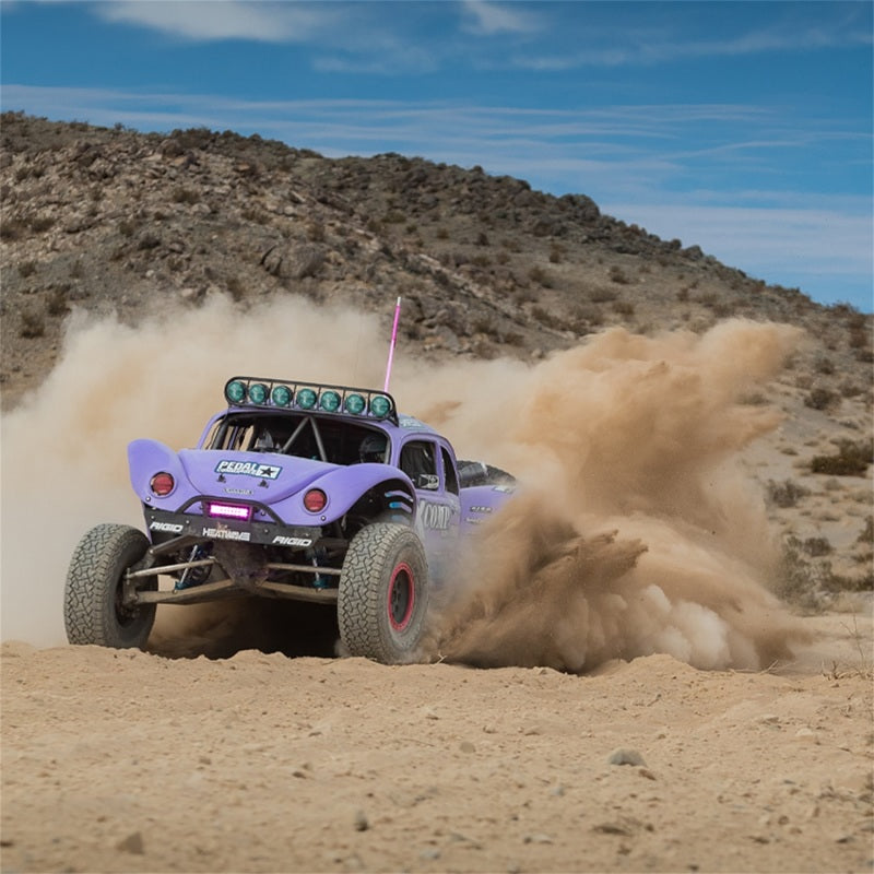Load image into Gallery viewer, Rigid Industries x SHREDDY 360-Series 4in Lights w/Wt Bcklght (2) + 6 Covers (2 Pink/2 Teal/2 Blk)
