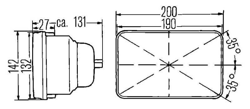Load image into Gallery viewer, Hella Vision Hlmp Kit 190X132Mm H4 12V (Qty 2) (Legal in US for MOTORCYLCES ONLY)
