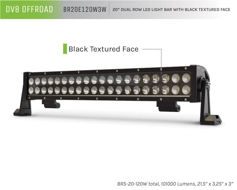 Load image into Gallery viewer, DV8 Offroad BRS Pro Series 20in Light Bar 120W Flood/Spot 3W LED - Black
