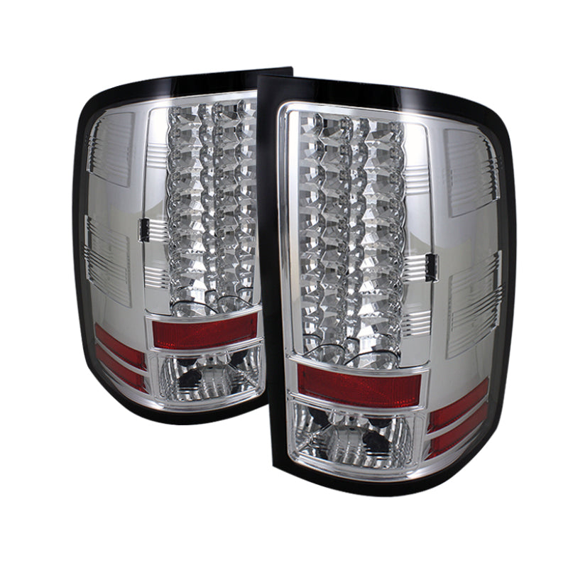 Load image into Gallery viewer, Spyder GMC Sierra 07-13 (Not fit 3500 Dually 4 Rear Wheels)LED Tail Lights Chrome ALT-YD-GS07-LED-C
