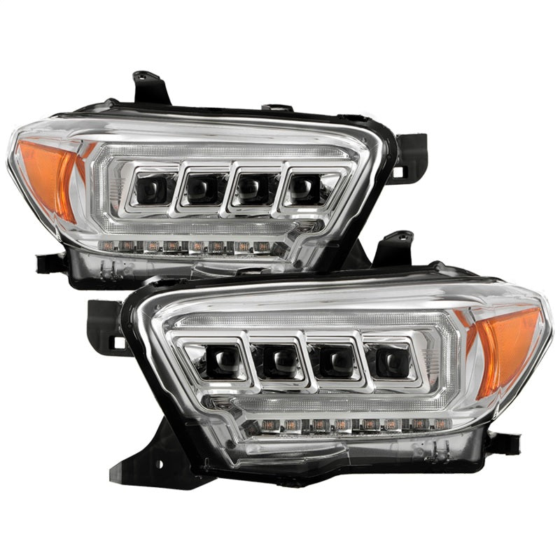 Load image into Gallery viewer, Spyder 16-20 Toyota Tacoma Halogen Model Only High-Power LED Headlights - Chrome PRO-YD-TT16HALAP-C
