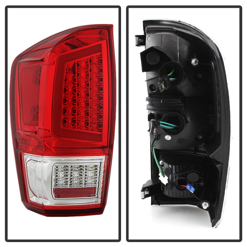 Load image into Gallery viewer, xTune 16-18 Toyota Tacoma Light Bar LED Tail Lights - Chrome (ALT-JH-TTA16-LBLED-C)
