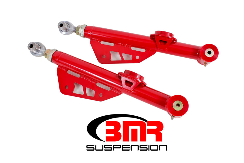Load image into Gallery viewer, BMR 79-98 Fox Mustang On-Car Adj. Lower Control Arms / Rod End Combo (Polyurethane) - Red

