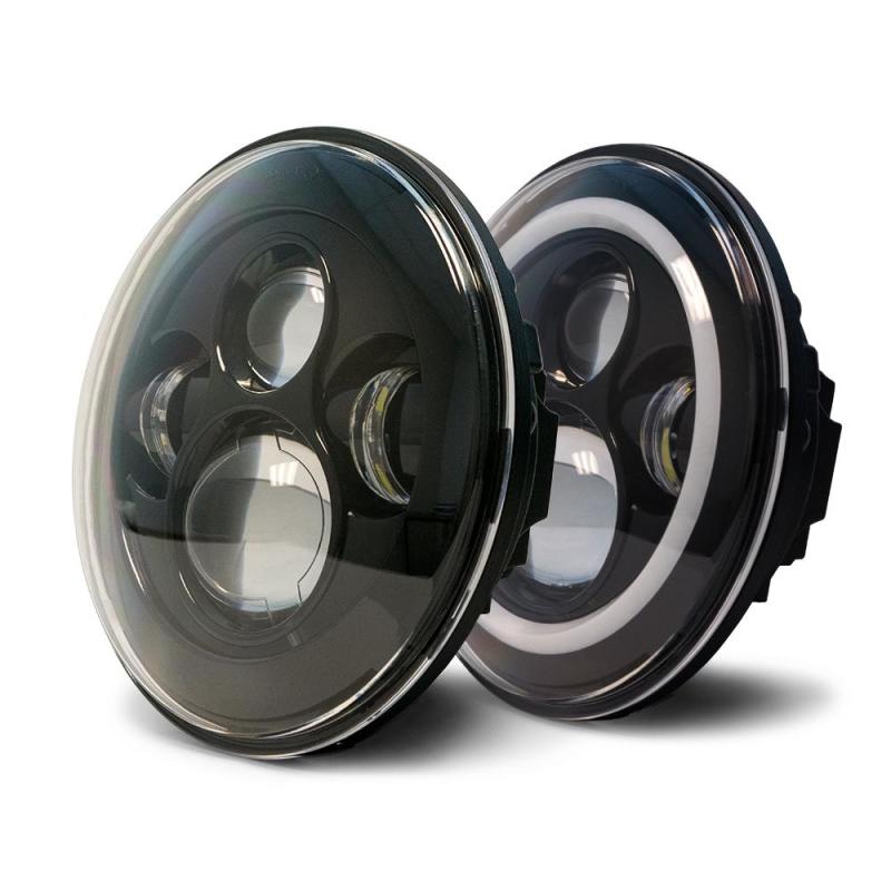 Load image into Gallery viewer, DV8 Offroad 07-18 Jeep Wrangler JK LED Projector Headlights w/ Angel Eyes

