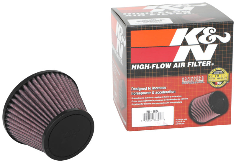 Load image into Gallery viewer, K&amp;N Universal Clamp-On Air Filter 2.375in Flg ID x 5.21875in B OD x 3.5in T OD x 3.75in H
