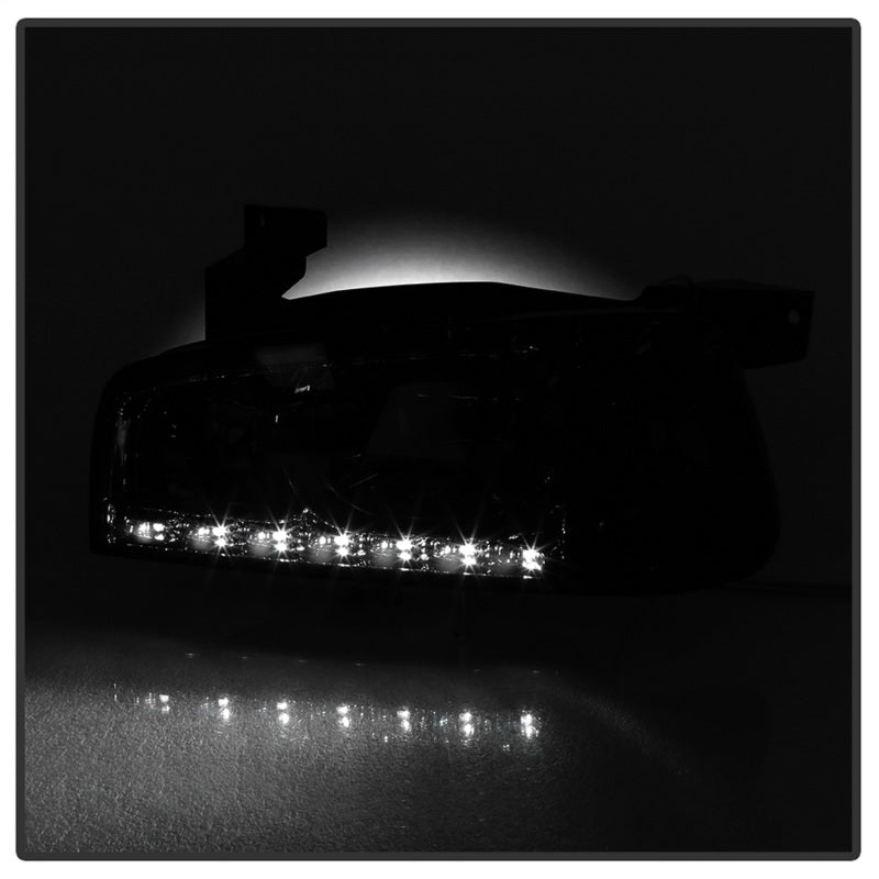 Load image into Gallery viewer, Xtune Dodge Charger 06-10 1Pc LED Crystal Headlights Chrome HD-ON-DCH05-1PC-LED-C
