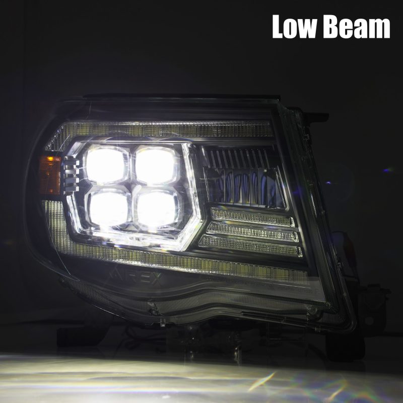 Load image into Gallery viewer, AlphaRex 05-11 Toyota Tacoma NOVA LED Projector Headlights Plank Style Black w/Activation Light/DRL
