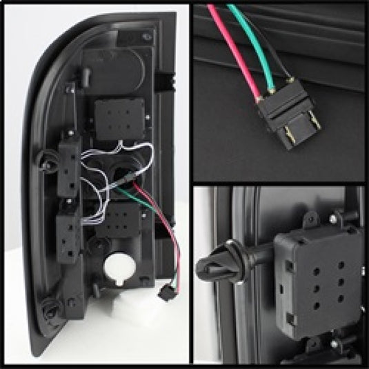 xTune Chevy Silverado 07-13 LED Tail Lights Black ALT-JH-CS07-LED-BK