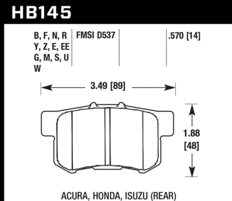 Load image into Gallery viewer, Hawk Honda/Acura/Suzuki ER-1 Endurance Racing Brake Pads (Track Only)
