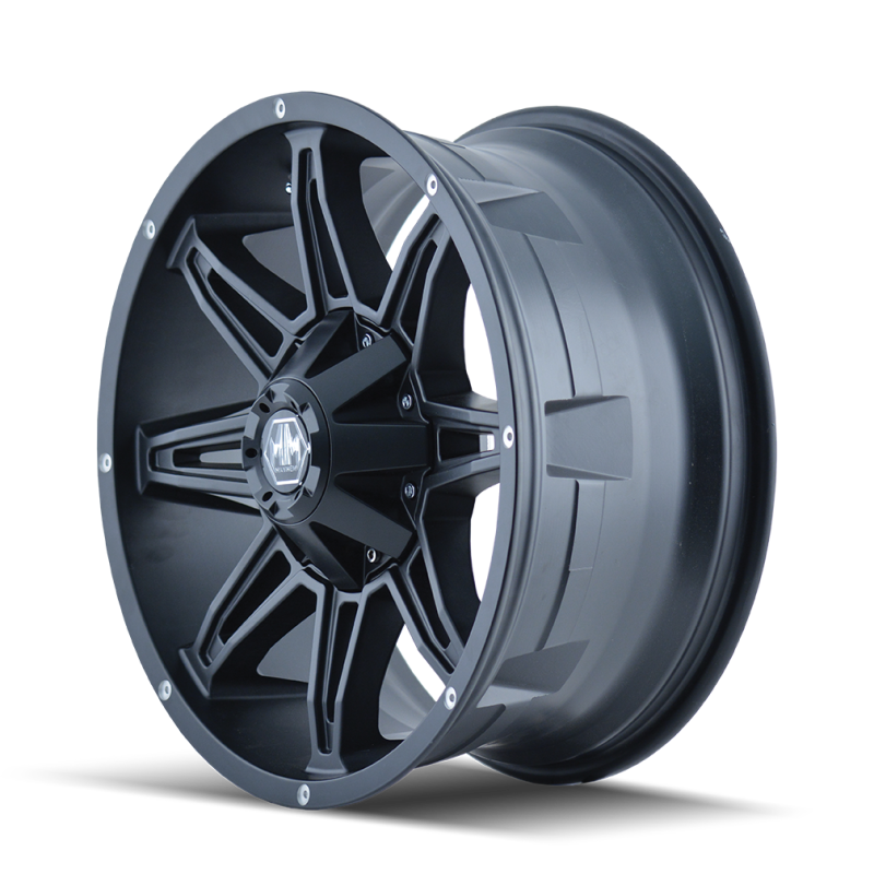 Load image into Gallery viewer, Mayhem 8090 Rampage 17x9 / 5x127 BP / -12mm Offset / 87mm Hub Matte Black Wheel
