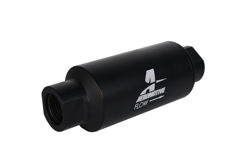 Load image into Gallery viewer, Aeromotive In-Line Marine Filter - AN-12 - 40 Micron SS Element - Black Hardcoat Finish
