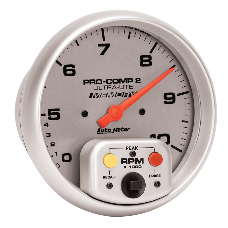 Load image into Gallery viewer, Autometer Ultra-Lite 5 inch 10K RPM In Dash Dual Range w/ Memory Tachometer
