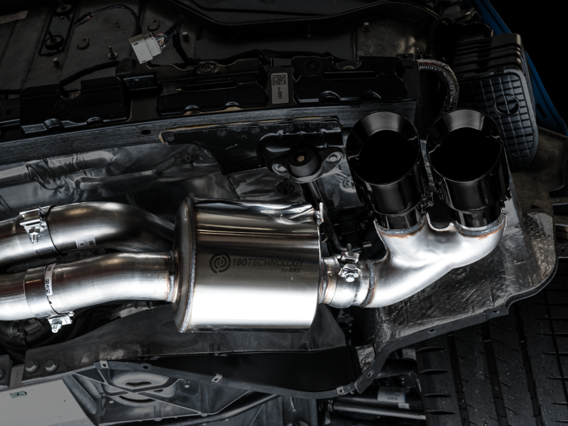 Load image into Gallery viewer, AWE Tuning 2020 Chevrolet Corvette (C8) Touring Edition Exhaust - Quad Diamond Black Tips
