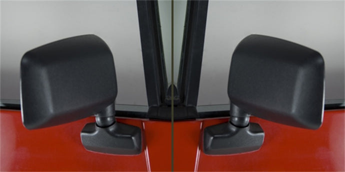Omix Door Mirror Kit Black- 87-95 Jeep Wrangler YJ