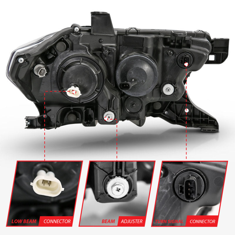 Load image into Gallery viewer, ANZO 2016-2017 Toyota Tacoma Projector Headlights w/ Plank Style Switchback Black w/ Amber
