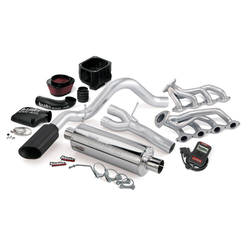 Load image into Gallery viewer, Banks Power 02-06 Chevy 4.8-5.3L 1500-SCSB PowerPack System - SS Single Exhaust w/ Black Tip
