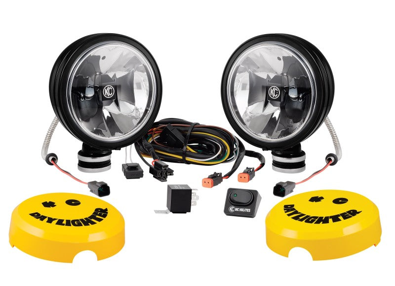 Load image into Gallery viewer, KC HiLiTES Daylighter Gravity G6 LED 20w SAE/ECE Driving Beam (Pair Pack System) - Black SS
