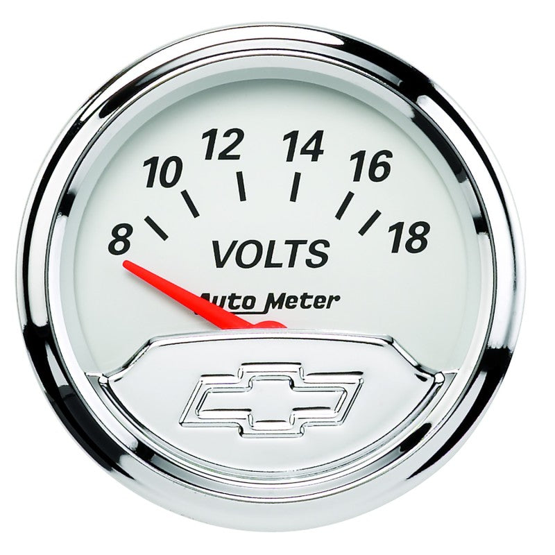 Load image into Gallery viewer, Autometer Chevy Vintage 2in 8-18 Volts Short Sweep Electronic Voltmeter Gauge
