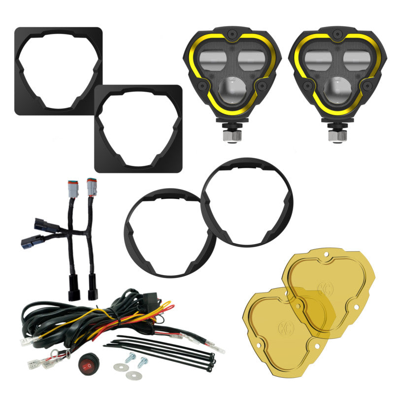 Load image into Gallery viewer, KC HiLiTES FLEX ERA 3 Dual Mode SAE Fog Lights - 2-Light Master Kit for Toyota Aftermarket Bumper
