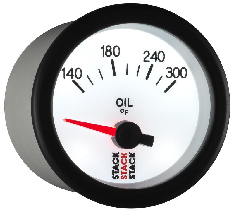 Load image into Gallery viewer, Autometer Stack 52mm 140-300 Deg F 1/8in NPTF Electric Oil Temp Gauge - White
