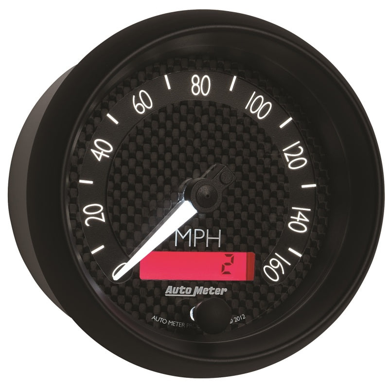 Load image into Gallery viewer, Autometer GT Series 3-3/8in In Dash 0-160 MPH Electronic Programmable Speedometer
