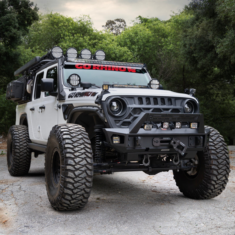 Load image into Gallery viewer, Go Rhino Xplor Blackout Combo Series Dbl Row LED Light Bar w/Amber (Side/Track Mount) 21.5in. - Blk
