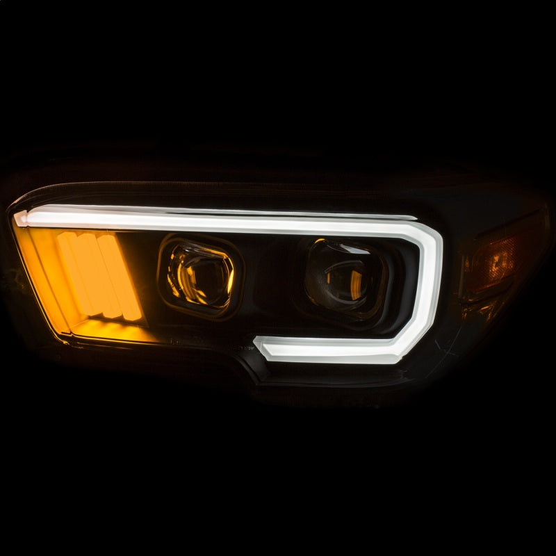 Load image into Gallery viewer, ANZO 2016-2017 Toyota Tacoma Projector Headlights w/ Plank Style Black w/ Amber
