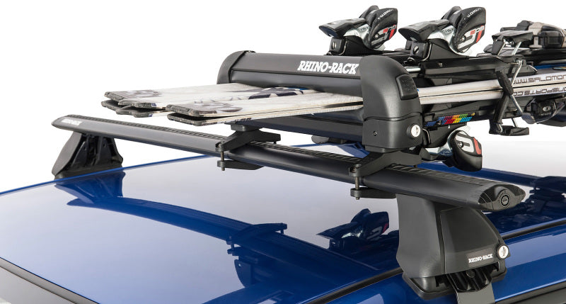 Load image into Gallery viewer, Rhino-Rack Universal Ski/Snowboard Carrier - Fits 3 Pairs of Skis or 2 Snowboards - Black
