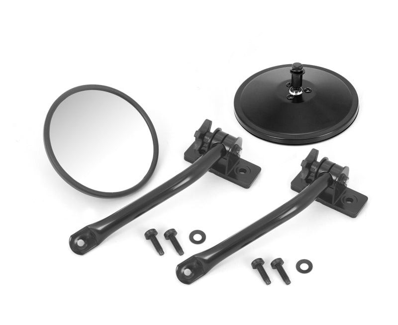 Load image into Gallery viewer, Rugged Ridge 97-18 Jeep Wrangler Black Round Quick Release Mirror
