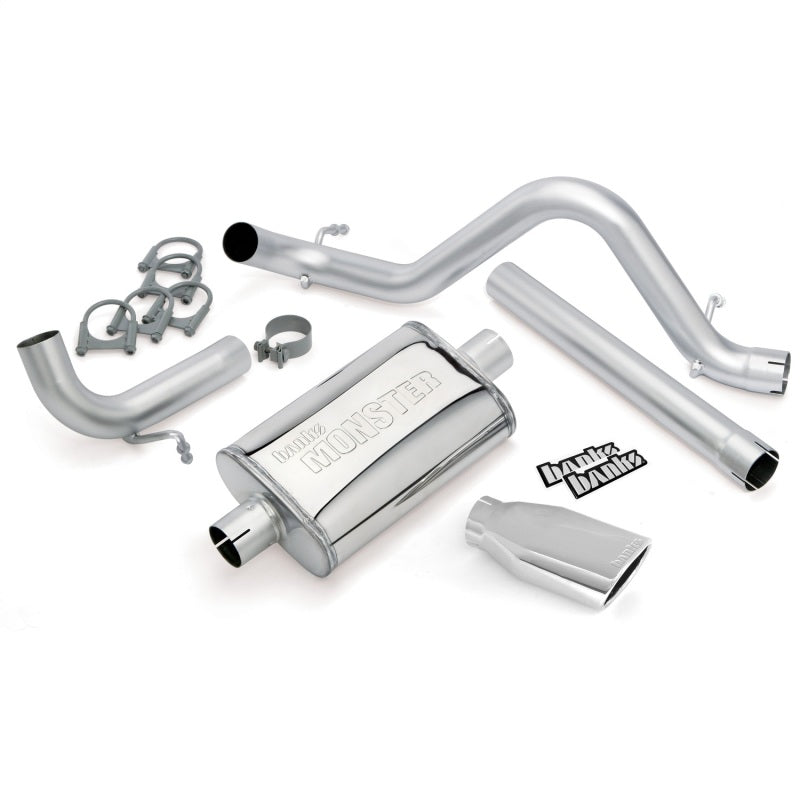 Load image into Gallery viewer, Banks Power 12-15 Jeep 3.6L Wrangler (All) - 4dr Monster Exh Sys - SS Single Exh w/ Chrome Tip
