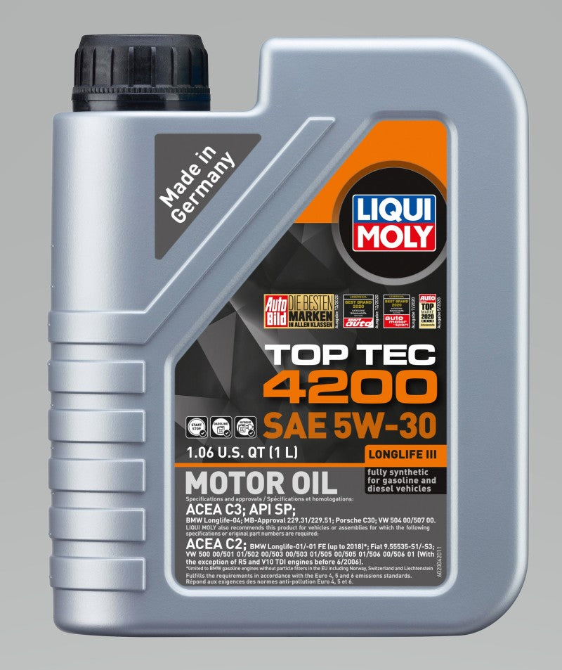 Load image into Gallery viewer, LIQUI MOLY 1L Top Tec 4200 New Generation Motor Oil SAE 5W30
