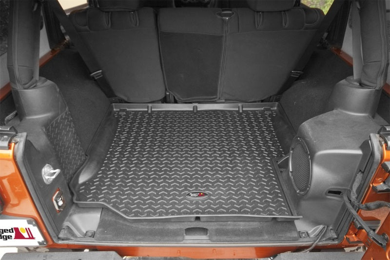 Load image into Gallery viewer, Rugged Ridge Floor Liner Cargo Black 2007-2018 Jeep Wrangler Unlimited JK 4 Dr
