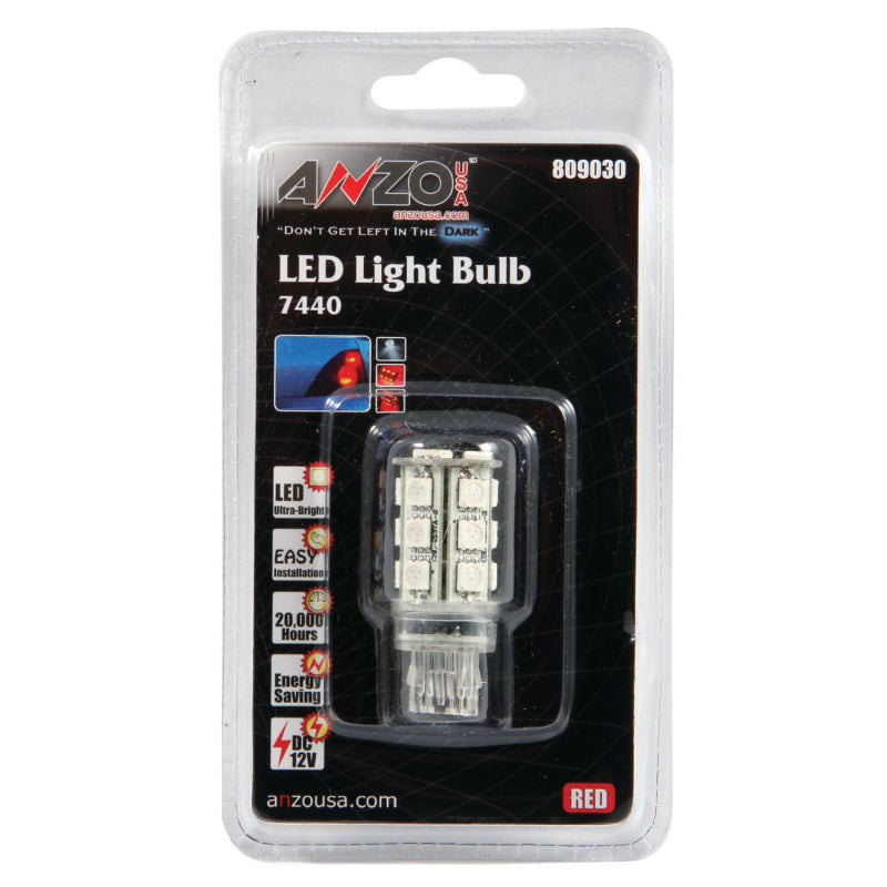 Load image into Gallery viewer, ANZO LED Bulbs Universal 7443/7440 Red
