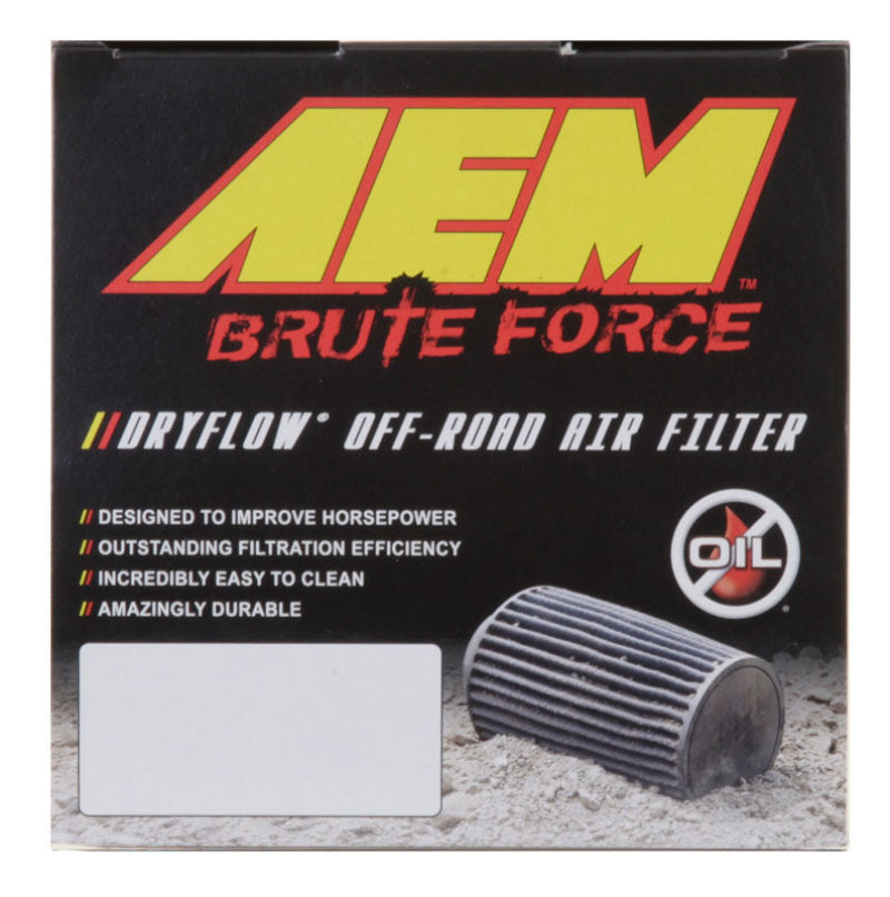 Load image into Gallery viewer, AEM Dryflow Conical Air Filter 2.75in Flange ID / 6in Base OD / 5.125in Top OD / 9.125in Height
