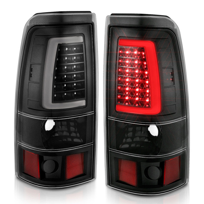 Load image into Gallery viewer, ANZO 1999-2002 Chevy Silverado 1500 LED Taillights Plank Style Black w/Clear Lens
