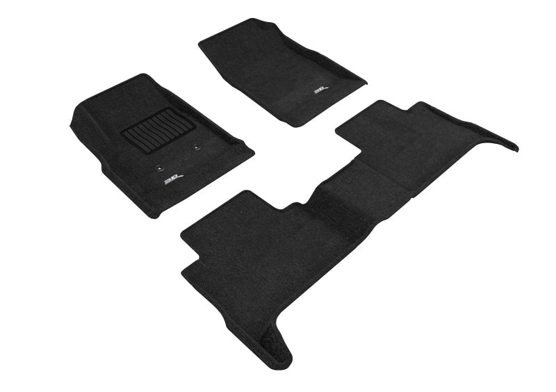 Load image into Gallery viewer, 3D MAXpider 15-22Chevrolet Colorado Crew Cab Elegant 1st 2nd Row - Floor Mat Set (Black)
