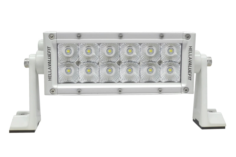 Load image into Gallery viewer, Hella Value Fit 8in Light - 36W Dual Row White Housing Flood Beam - LED
