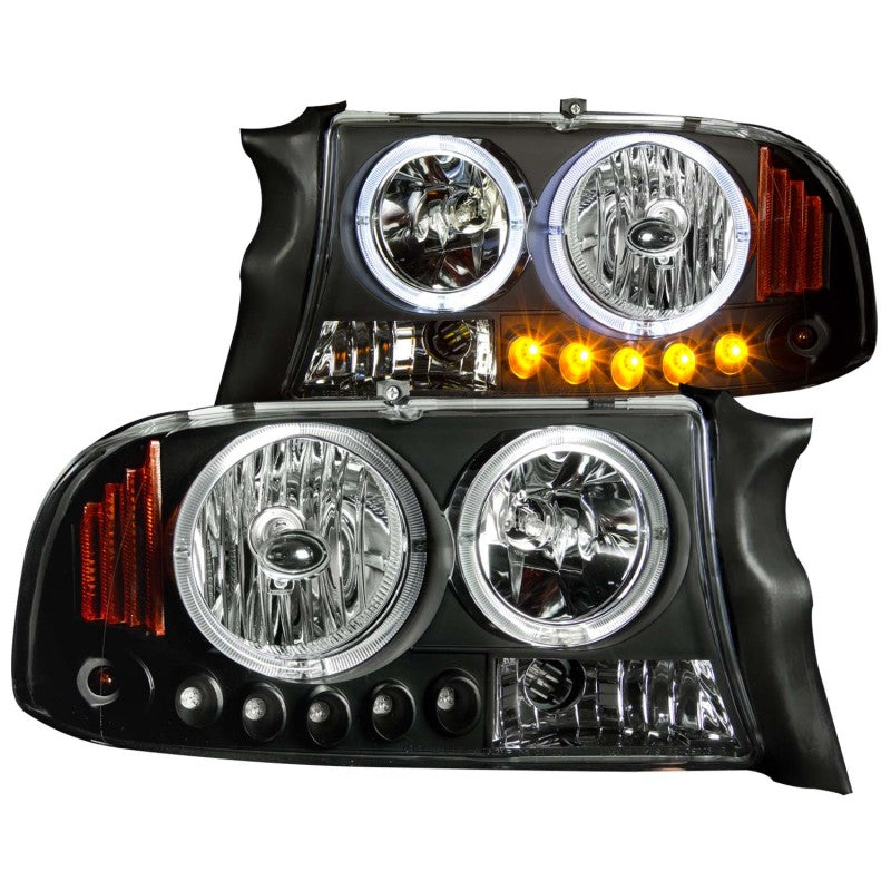 Load image into Gallery viewer, ANZO 1997-2004 Dodge Dakota Crystal Headlights Black 1pc
