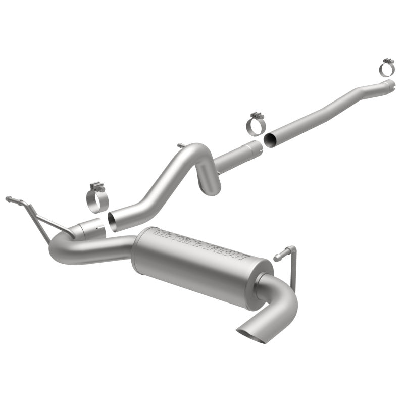 Load image into Gallery viewer, MagnaFlow 12-14 Jeep Wrangler 4dr Single Straight Rear P/S Exit Stainless C/B Performance Exhaust
