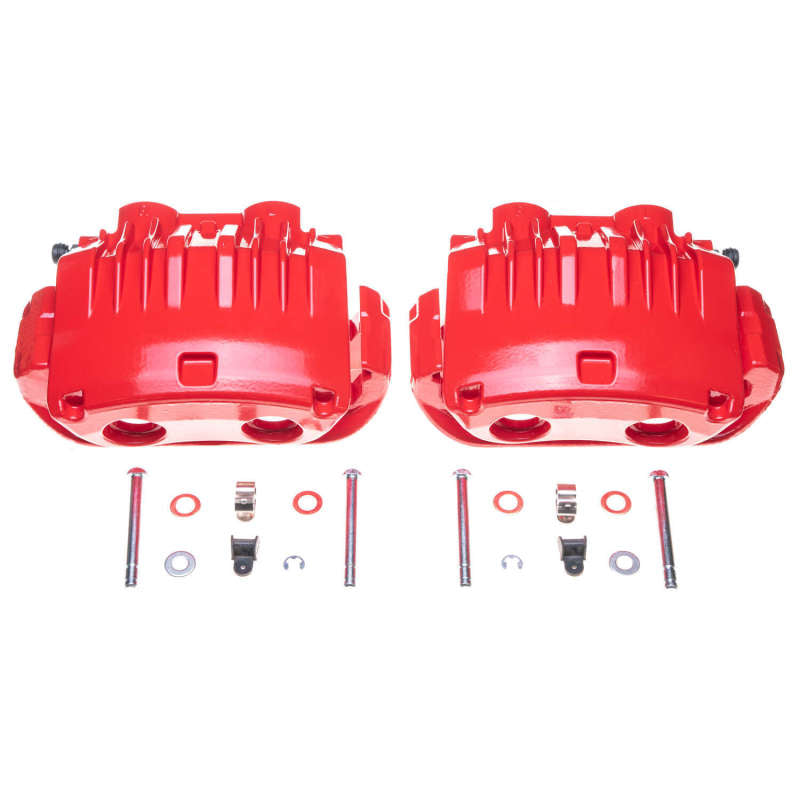 Load image into Gallery viewer, Power Stop 94-98 Ford Mustang Front Red Calipers w/Brackets - Pair

