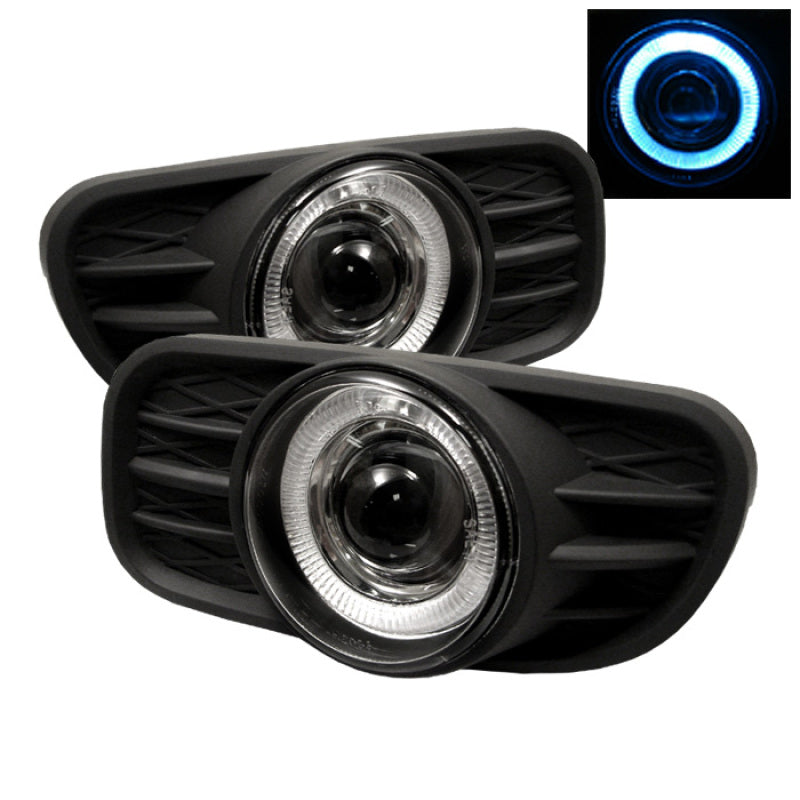 Load image into Gallery viewer, Spyder Jeep Grand Cherokee 99-04 Halo Projector Fog Lights w/Switch Clear FL-P-JGC99-HL
